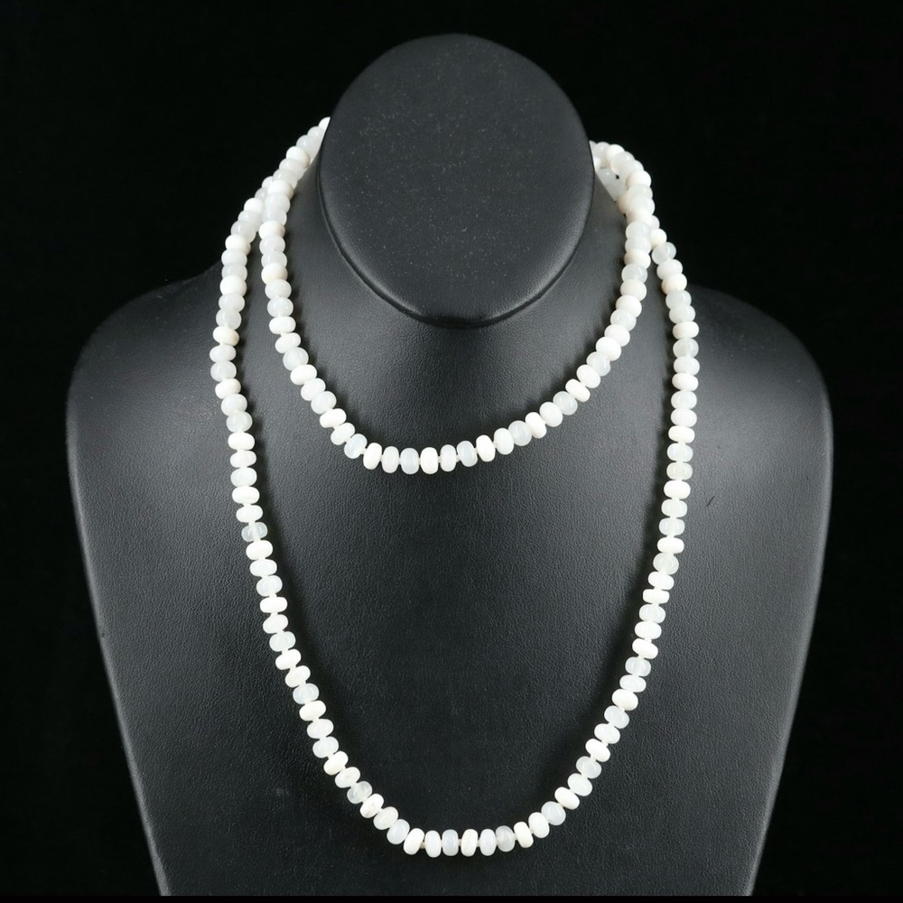 Sheryl Lowe Moonstone and Quartz Necklace with Sterling Diamond Clasp